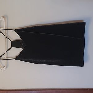 Black velvet tank top